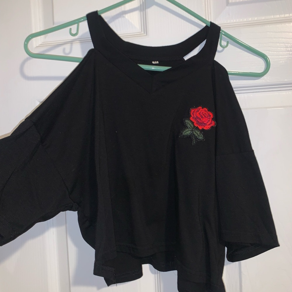 Shein black crop top